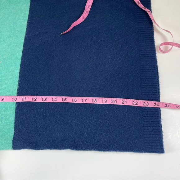 J Crew Sweater Womens Size XS Navy Blue Green Colorblock Zip-up Pullover - Picture 10 of 10